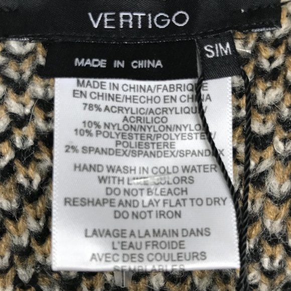 Vertigo Print Fringe Cardigan Open Front Eagle Eye - Picture 14 of 15